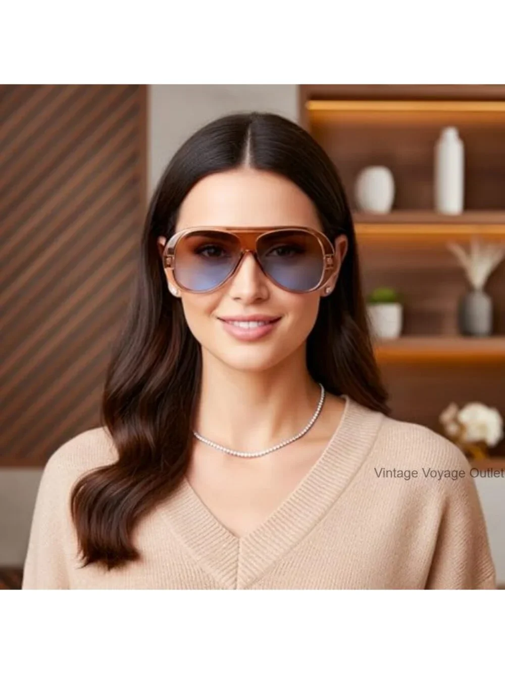 Retro Oversized Aviator Sunglasses UV400 Protection Unisex